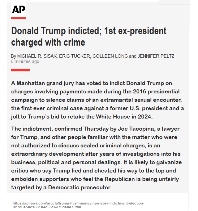 donald trump indicted
